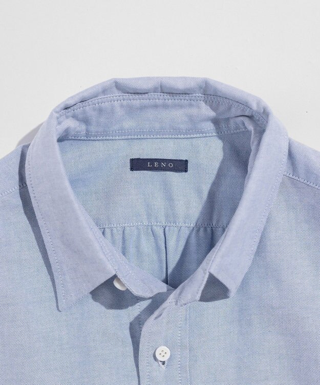 LENO OXFORD SHIRTS《UNISEX》オーバーサイズレギュラーカラーシャツ SAXE BLUE