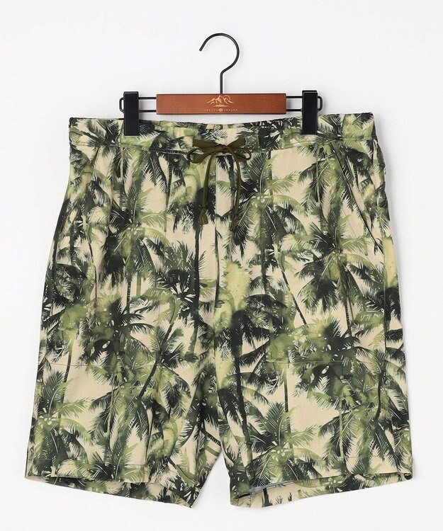 JOSEPH ABBOUD MOUNTAIN 【速乾/軽量/ストレッチ】ライトスラブボタニカルプリント  イージーショーツ カーキ系5