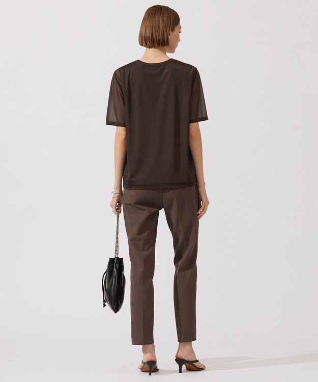 ICB L 【接触冷感・洗える】 チュールコンビ カットソー ソイル系