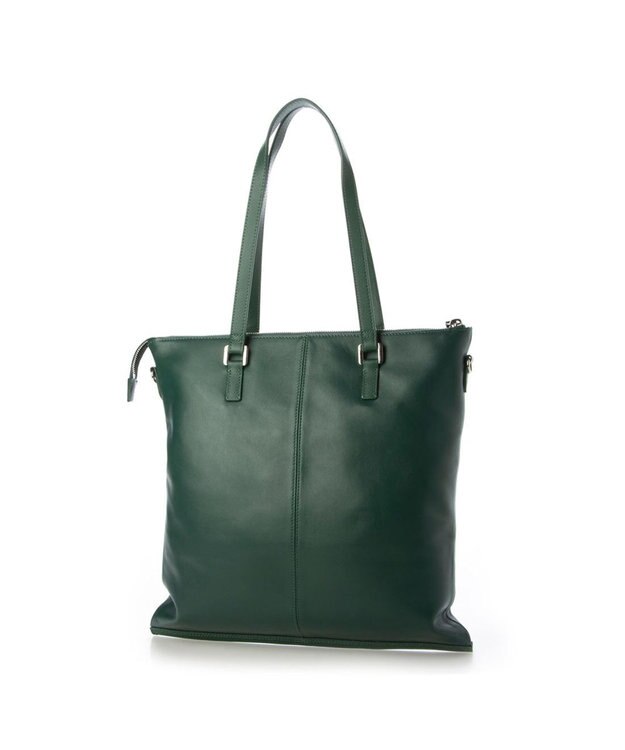 Y'SACCS イタリアンシープ2WAYフラットトート グリーン