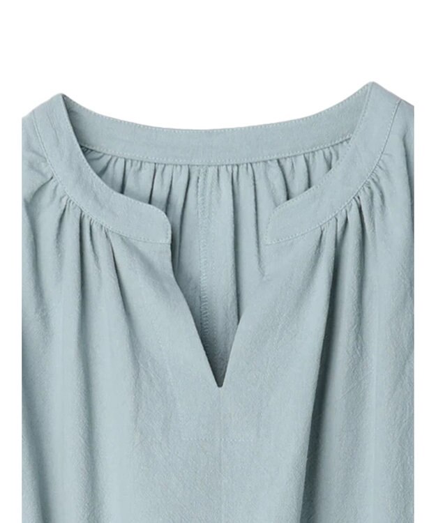 Green Parks ａ．袖ギャザーボリュームワンピース Sax