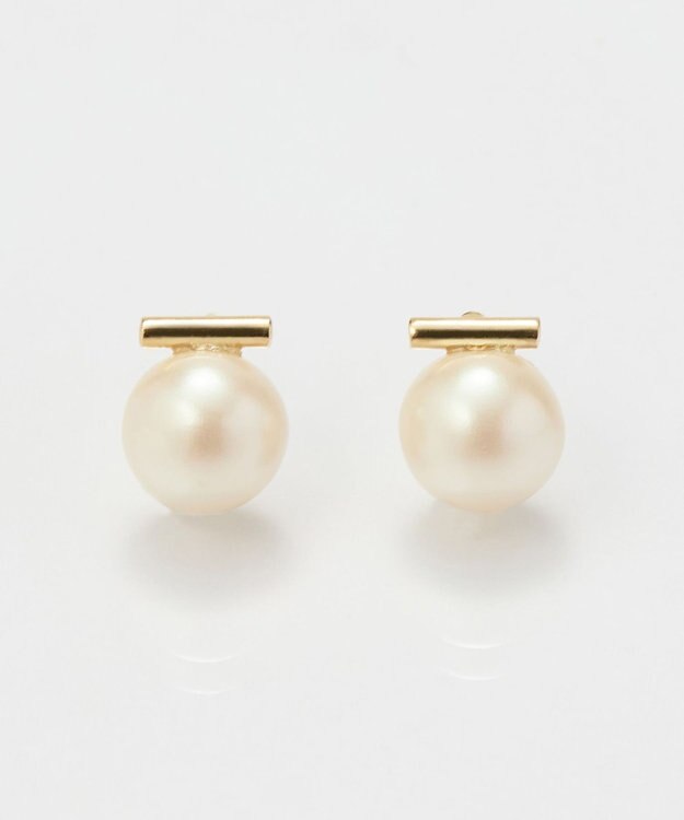 Phoebe 【金属アレルギー対応】パワーストーンバーピアス　パール ホワイト