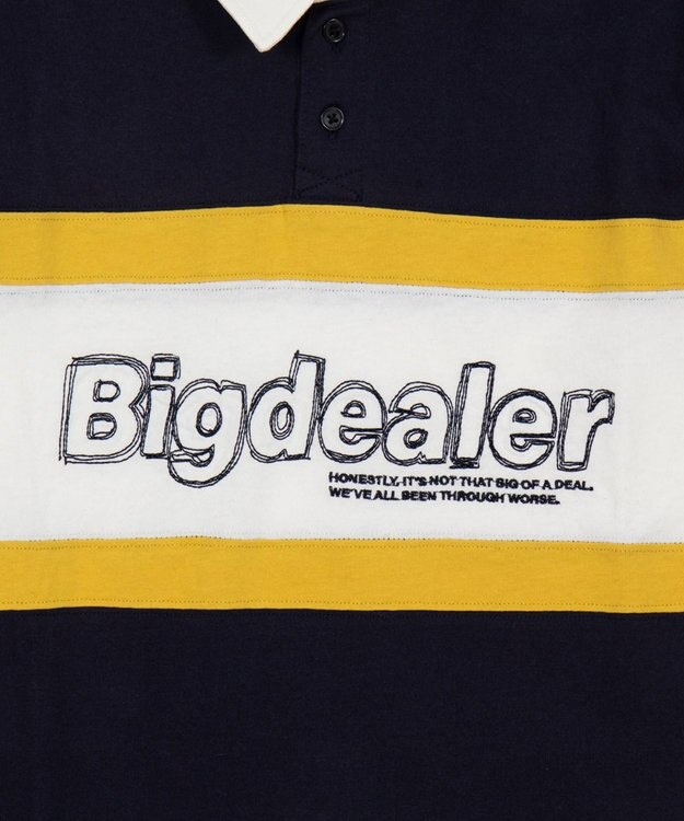 WEGO 【ユニセックス着用ITEM】ステッチロゴラガーシャツ ネイビー