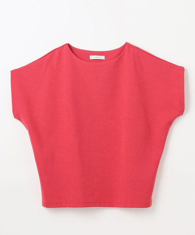 ANY 【洗濯機可/接触冷感/UVカット/アンチピリング】ドライポンチフレンチスリーブプルオーバー スカーレット