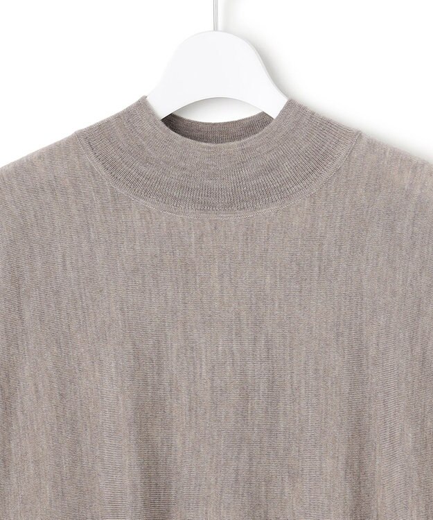 23区 L 【洗える】ギャザープルオーバー コンビ ニット ベージュ系