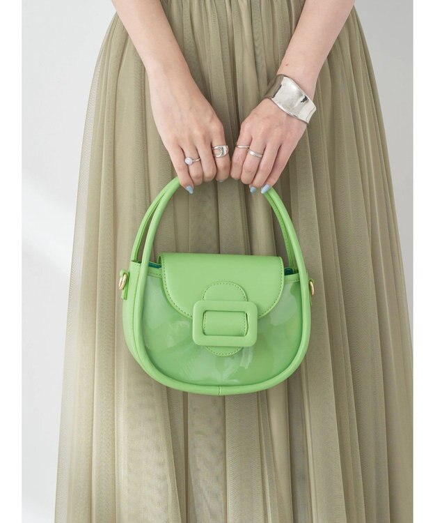 earth music&ecology リングハンドルバッグ Lime Green