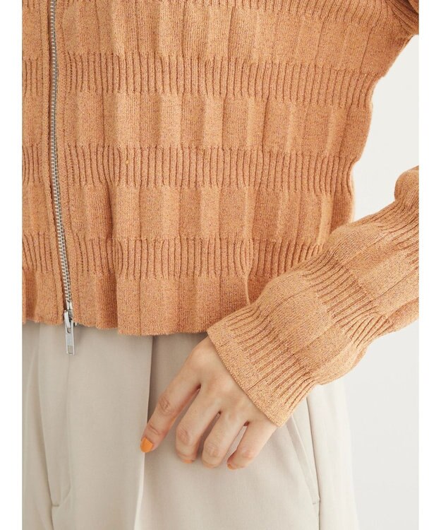 Green Parks ・ＡＮＤ　ＳＥＡＲＣＨ　ラメランダムリブカーディガン Orange