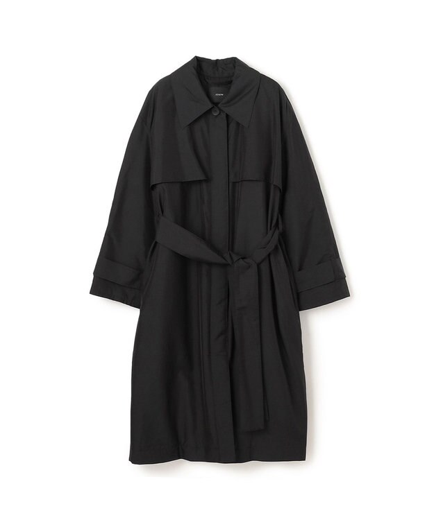 JOSEPH シルキーキルティング　ロングコート Black