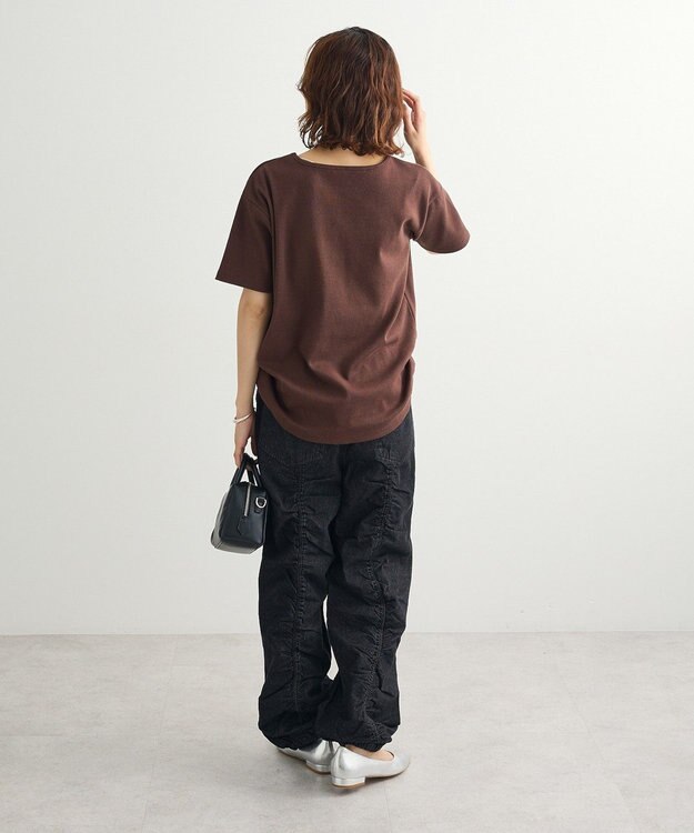 Green Parks ・Ｐｅｔｉｔ　Ｆｌｅｕｒ　リブオーバーサイズＴＥＥ Brown