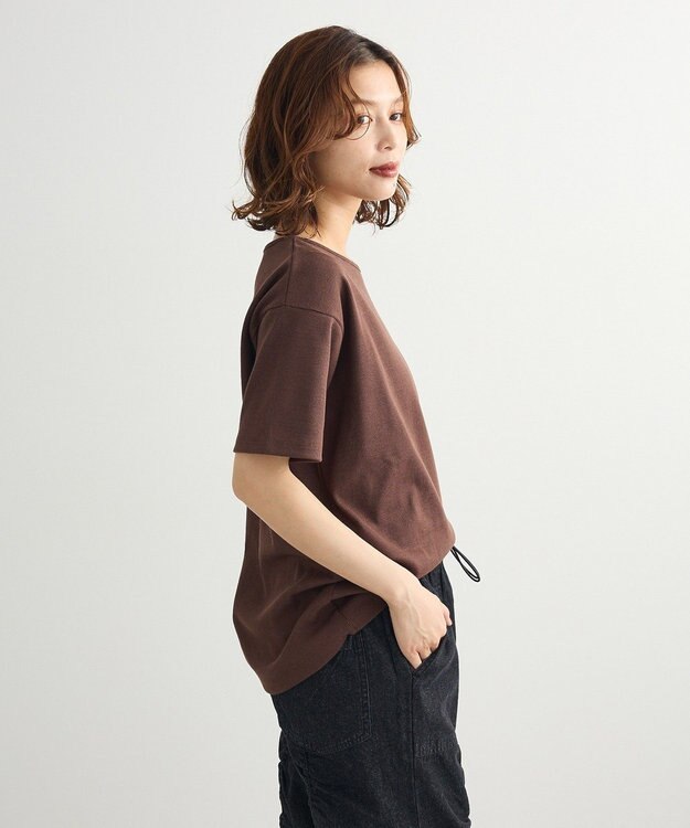 Green Parks ・Ｐｅｔｉｔ　Ｆｌｅｕｒ　リブオーバーサイズＴＥＥ Brown