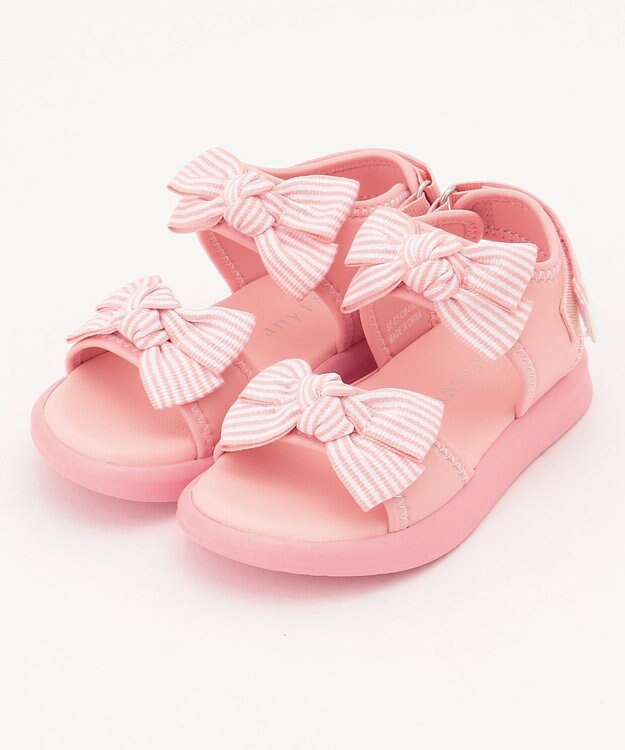 ANY KIDS リボン スポーツ サンダル ピンク