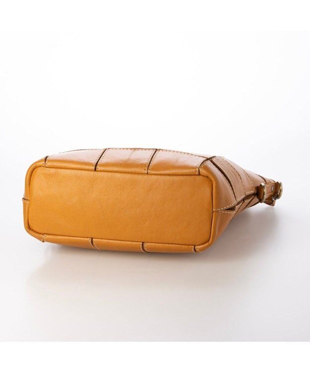 UNBILLION ピークスピーク PEAKS PEAK / 牛革パッチワーク口折れ2wayショルダー キャメル