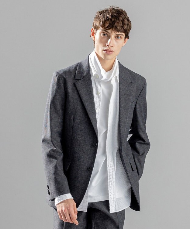 JOSEPH HOMME MOULINET WOOL STRETCH JACKET グレー系