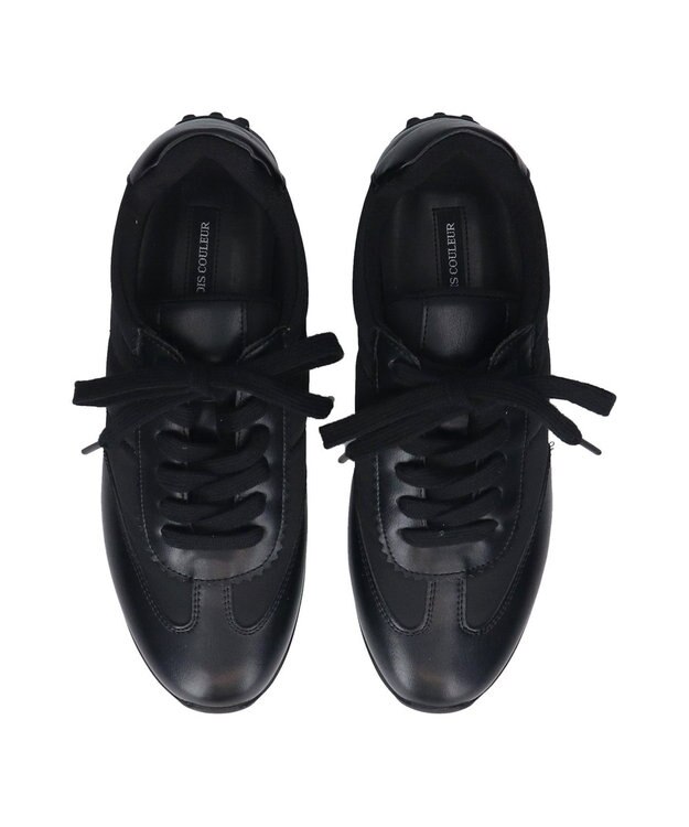 Bridget Birkin 【PARADIS COULEUR】異素材コンビロープロファイルスニーカー ブラックコンビ