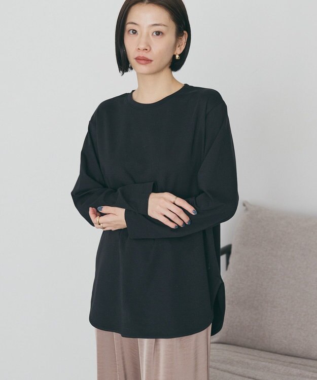 AMERICAN HOLIC ラウンドクルーネックプルオーバー Black