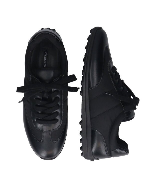 Bridget Birkin 【PARADIS COULEUR】異素材コンビロープロファイルスニーカー ブラックコンビ