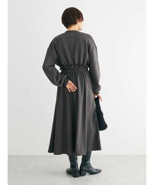 Green Parks ・ＳＵＧＡＲ　ＳＰＯＯＮ　ドロストドッキングワンピ Charcoal Gray