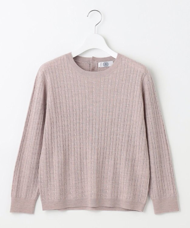 J.PRESS LADIES S 【洗える】KNIT BASIC クルーネック ニット ベージュ系