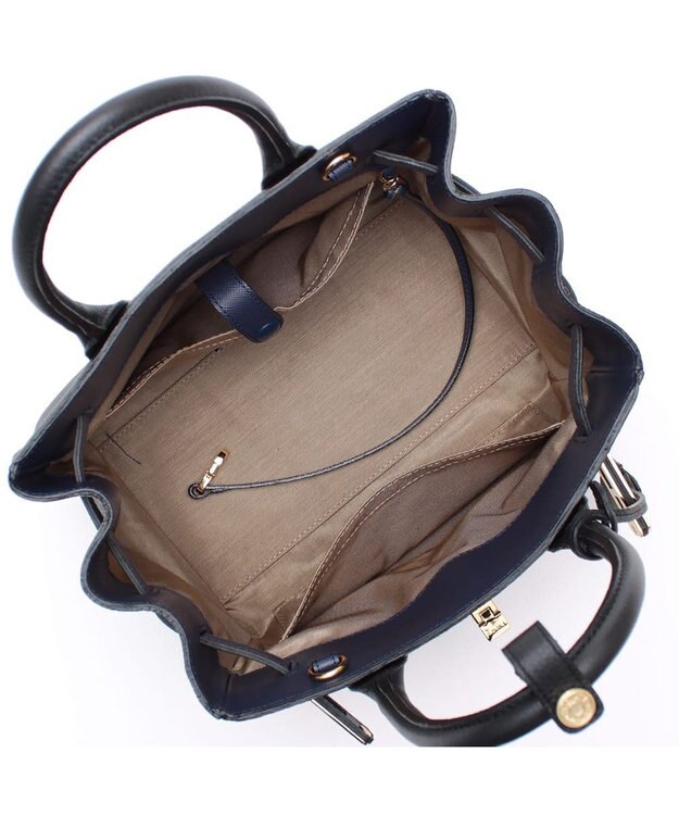 A.D.M.J. 【牛革】スパニッシュレザー / ステラソーイング前金具付トート24cm(Dカン＋) BLACK