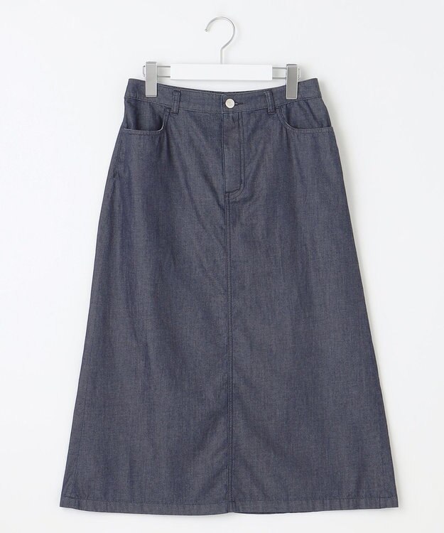 J.PRESS LADIES L 【洗える】4ozライトデニム スカート ネイビー系