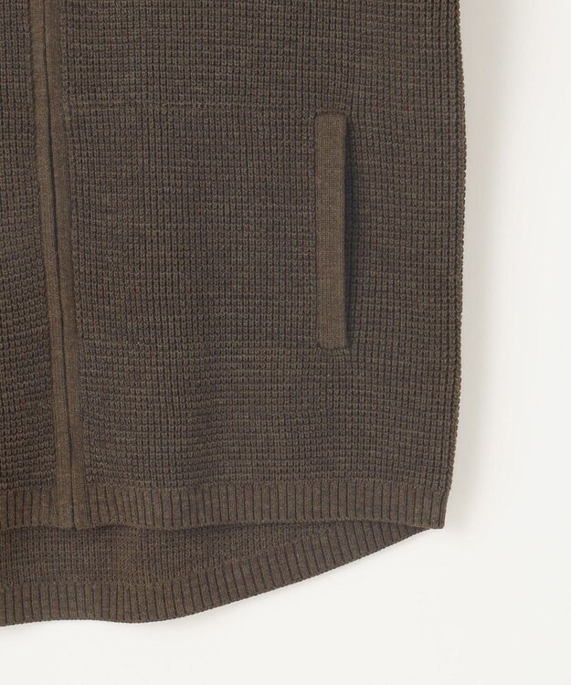 JOSEPH ABBOUD MOUNTAIN 【イージーケア/速乾性/ライナードッキング対応・軽量糸使用】 コンビジップ ブルゾン ダークブラウン系