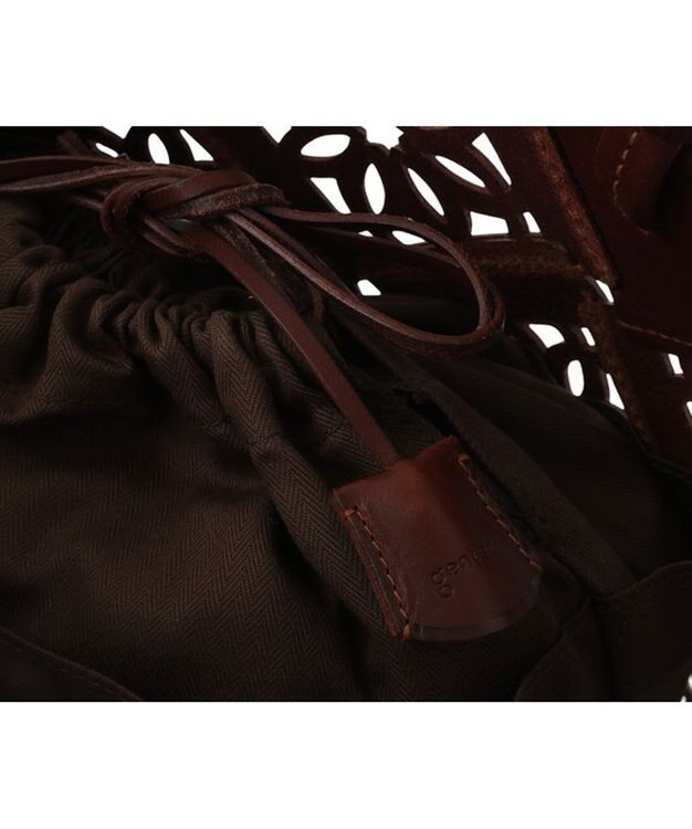 genten サスカットバスケット手提げバッグ＜M＞ ノウチャ