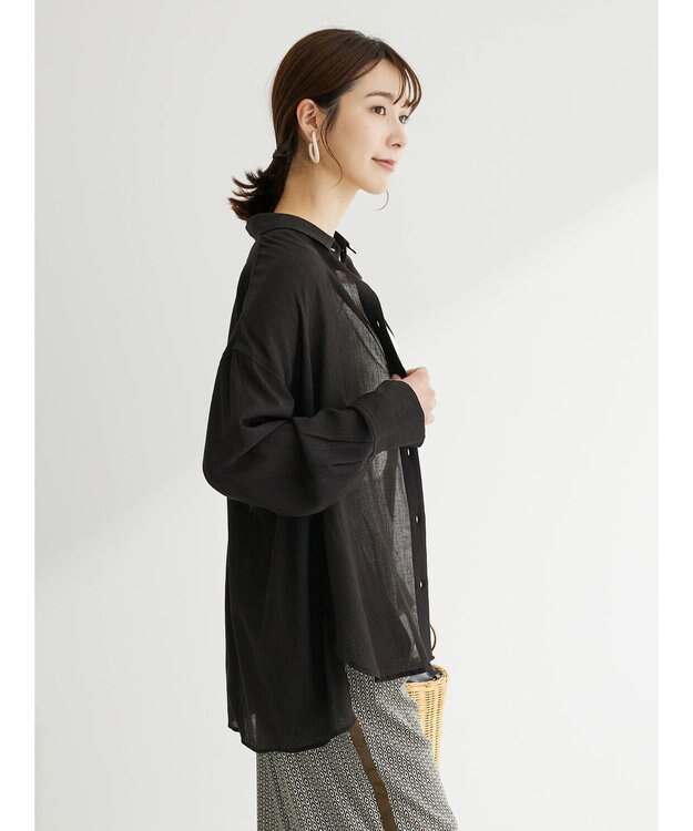 Green Parks ワッシャービッグシャツ Black