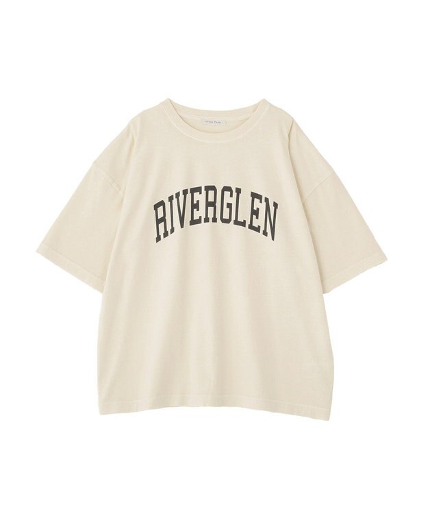 Green Parks ピグメントロゴＴシャツ Ecru