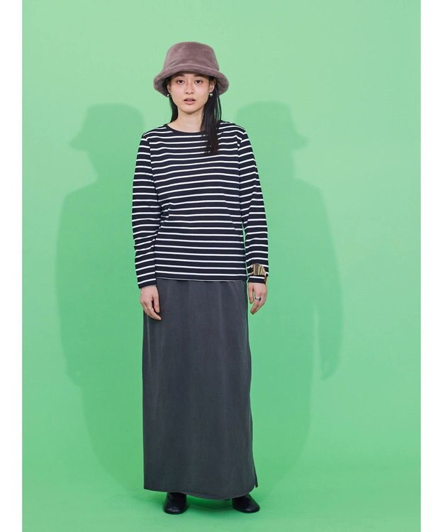 AMERICAN HOLIC ピグメント加工タイトカットスカート Charcoal Gray