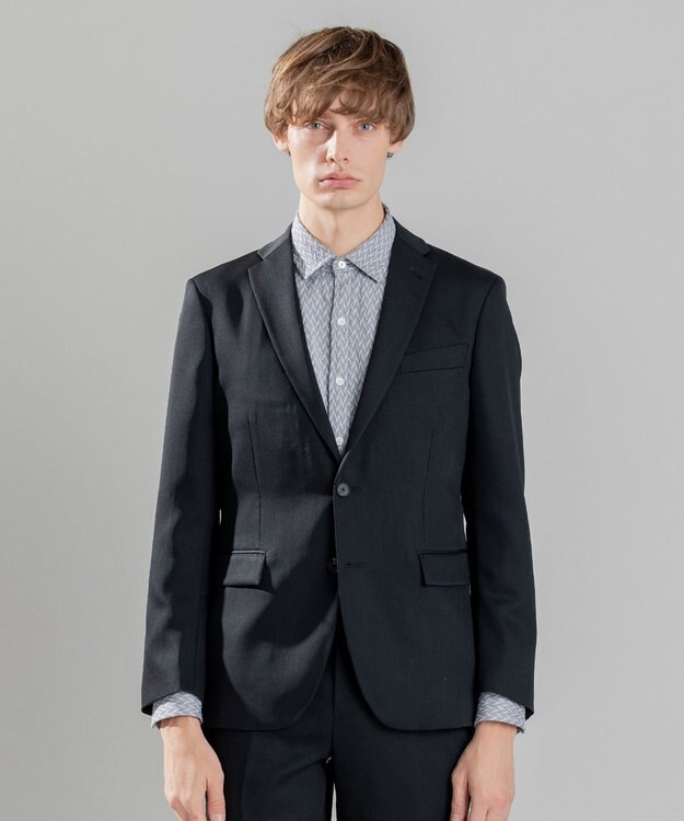 JOSEPH HOMME 【洗えるWOOLセットアップ】ウーステッドバラシャ　テーラードジャケット ブラック系