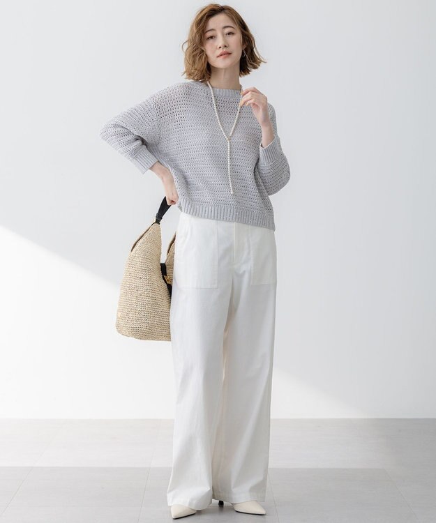 23区 VIOLAd'ORO ラフィア トートバッグ ブラック系