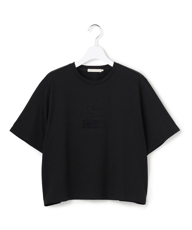 ICB クロップド ロゴTEE（レタードプリント） ブラック