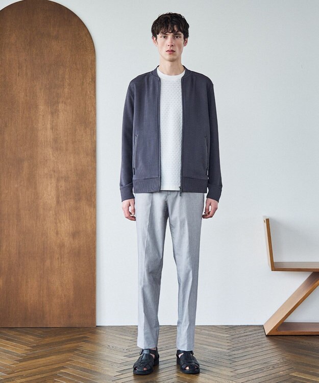 JOSEPH HOMME 【LEON 掲載】＜オリジナル素材＞ ライトタックジャージー ジップアップブルゾン グレー系