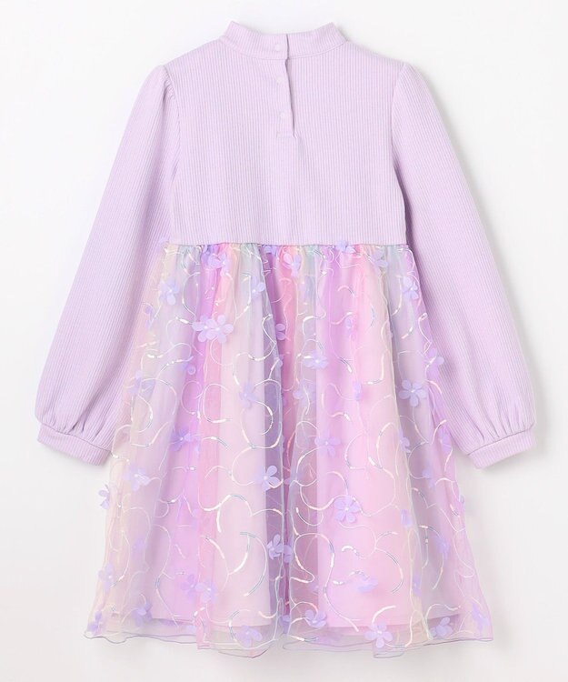 ANY KIDS フラワーチュール ドッキングワンピース レインボー