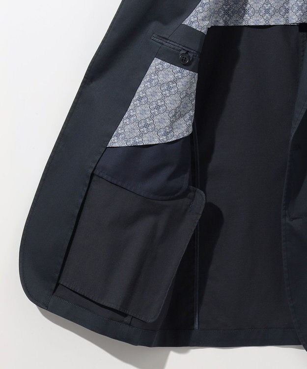 JOSEPH ABBOUD 【キングサイズ・ストレッチ/JAPANファブリック】ヴィンテージコットンストレッチ ジャケット ネイビー系