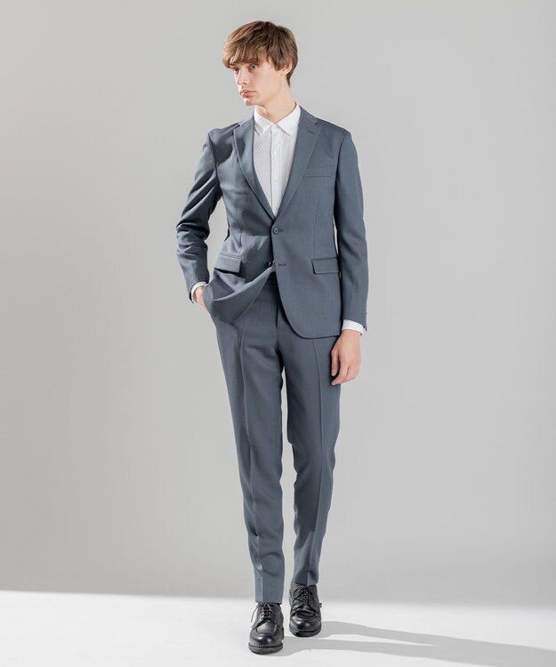 JOSEPH HOMME 【洗えるWOOLセットアップ】ウーステッドバラシャ　テーラードジャケット ライトグレー系