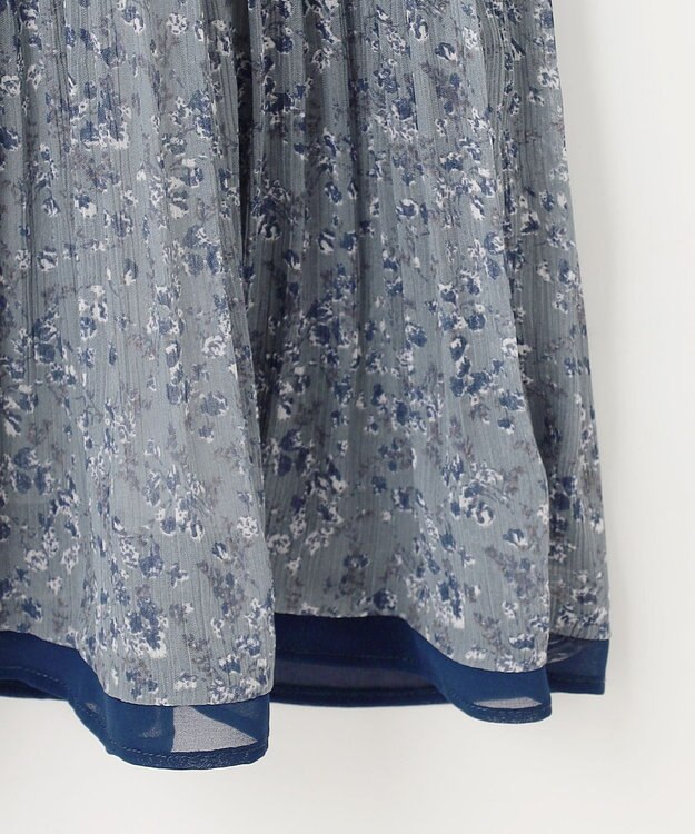 ANY SIS 【洗える】フラワープリーツ ワンピース ミント系