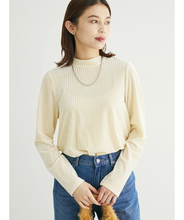 Green Parks ・ＳＵＧＡＲ　ＳＰＯＯＮ　ベロアストライプハイネック