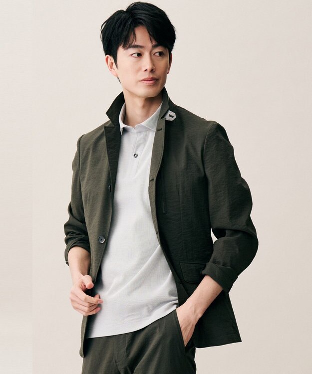 JOSEPH ABBOUD 【ストレッチ/7ポケット】ハイパワーピケストレッチアクティブレジャー ジャケット　26SSモデル グレー系