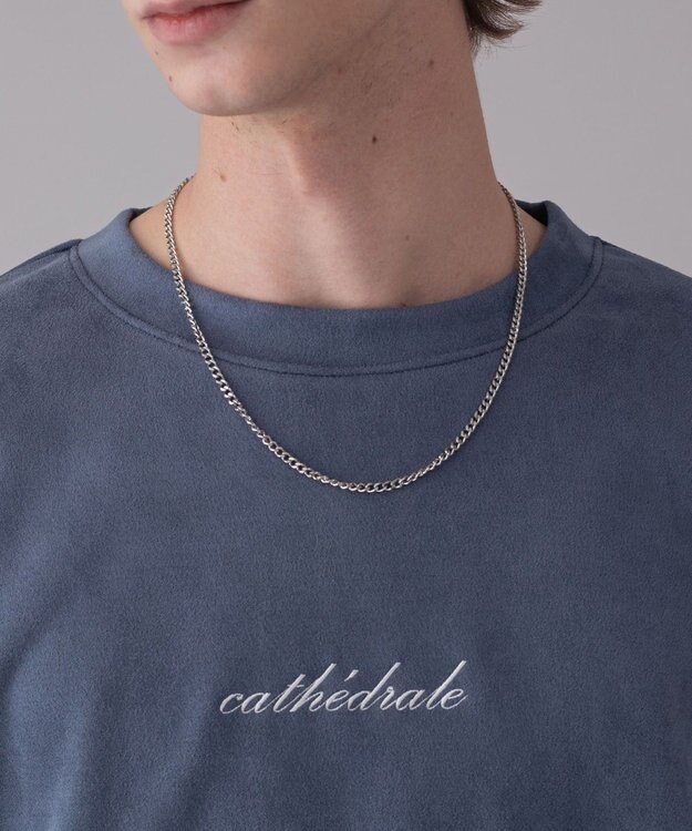 WEGO 【ユニセックス着用ITEM/2点SET/MLサイズ展開】アクセ付きフェイクスウェードプルオーバー サックス