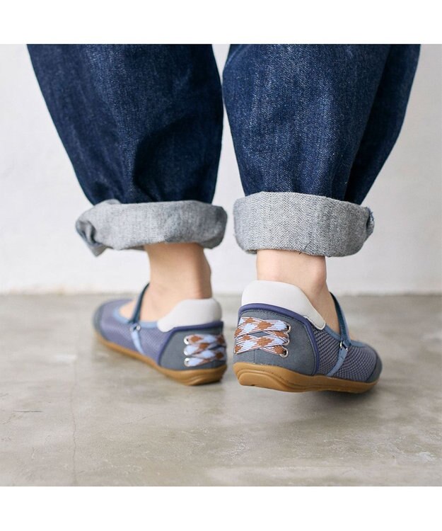 MODE ET JACOMO <MODE ET JACOMO>ストラップバレエスニーカー ブルー