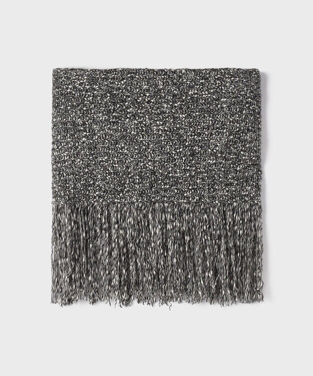 GRACE CONTINENTAL フリンジケープニットトップ ブラック