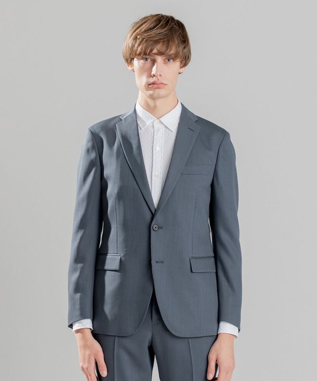 JOSEPH HOMME 【洗えるWOOLセットアップ】ウーステッドバラシャ　テーラードジャケット ライトグレー系