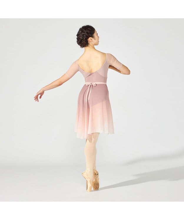 Chacott 【Nela ライン】ハーフスリーブレオタード ヨーロピアンピンク