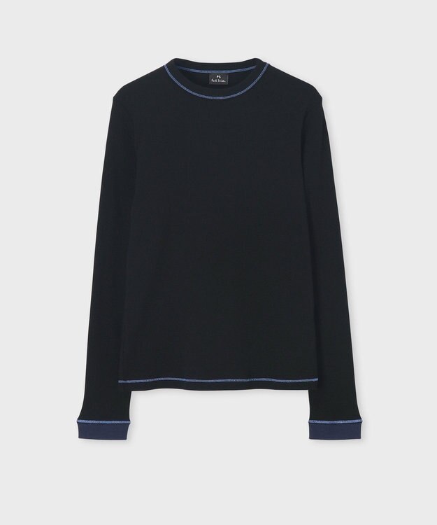 Paul Smith 【洗える】カラーステッチ リブ カットソー ブラック