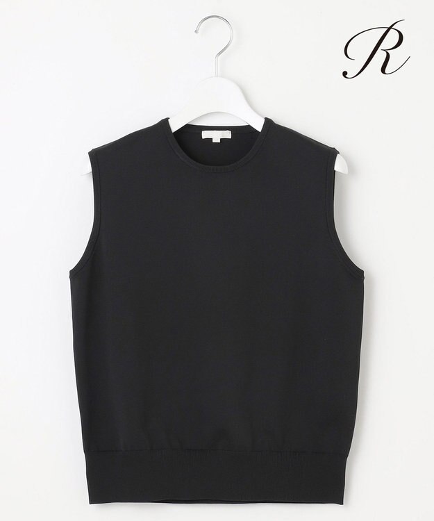 23区 S 【R(アール)】ブライトニット ノースリーブプルオーバー ブラック系