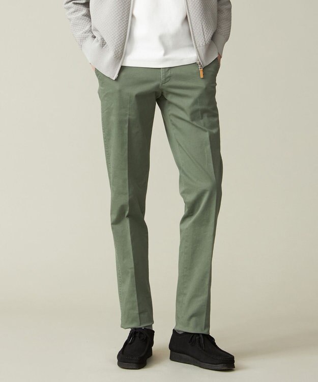 J.PRESS MEN 【ストレッチ】ハードウォッシュパンツ グリーン系