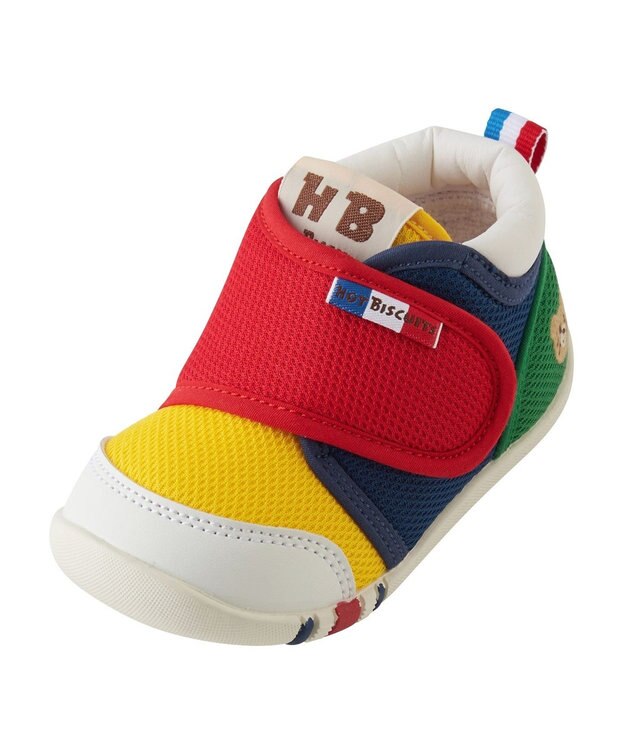 MIKI HOUSE HOT BISCUITS 【11.5-13cm】 ファーストベビーシューズ 赤×黄