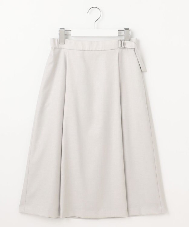 J.PRESS LADIES L 【セットアップ対応・洗える・UV加工・吸水速乾】OXIJEWELストレッチ スカート ライトグレー系