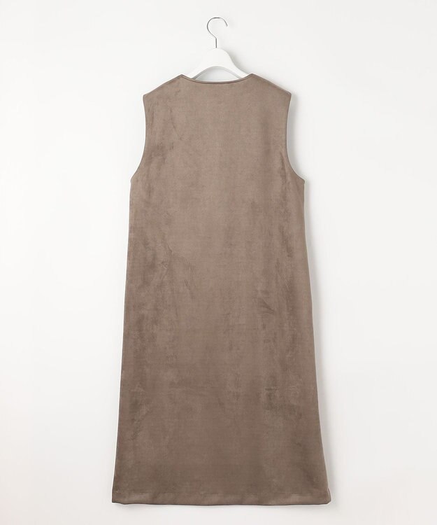 J.PRESS LADIES 【洗える】ダンボールスエード ジャンパースカート ブラウン系